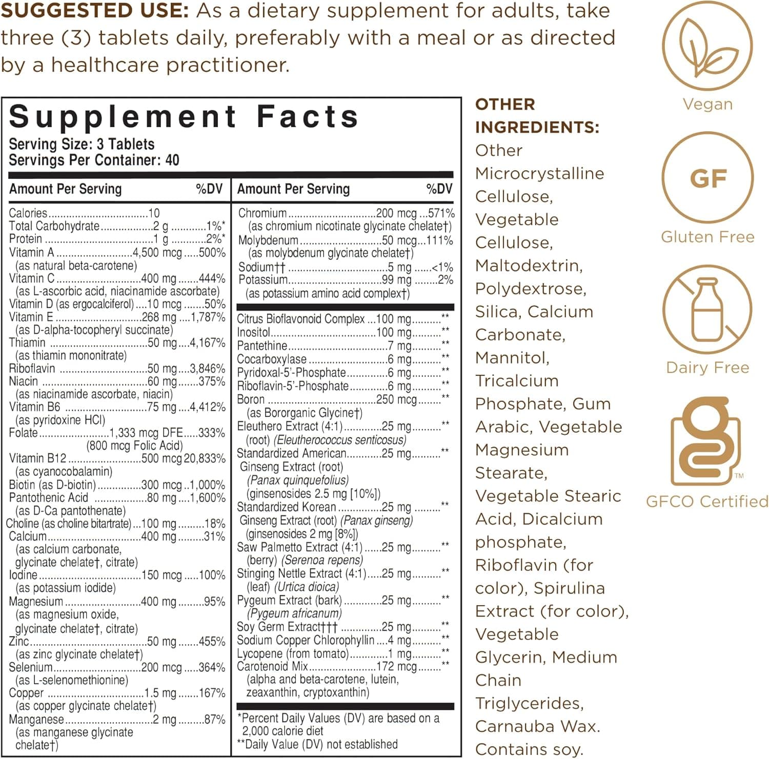سولگار SOL MALE MULTIPLE TAB 120S:1206 2816