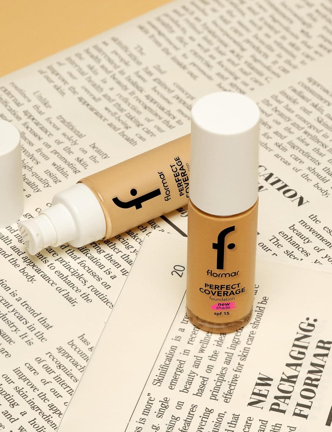 کرم پودر Flormar NP Perfect Coverage شماره 103 رنگ Creamy Beige 2845