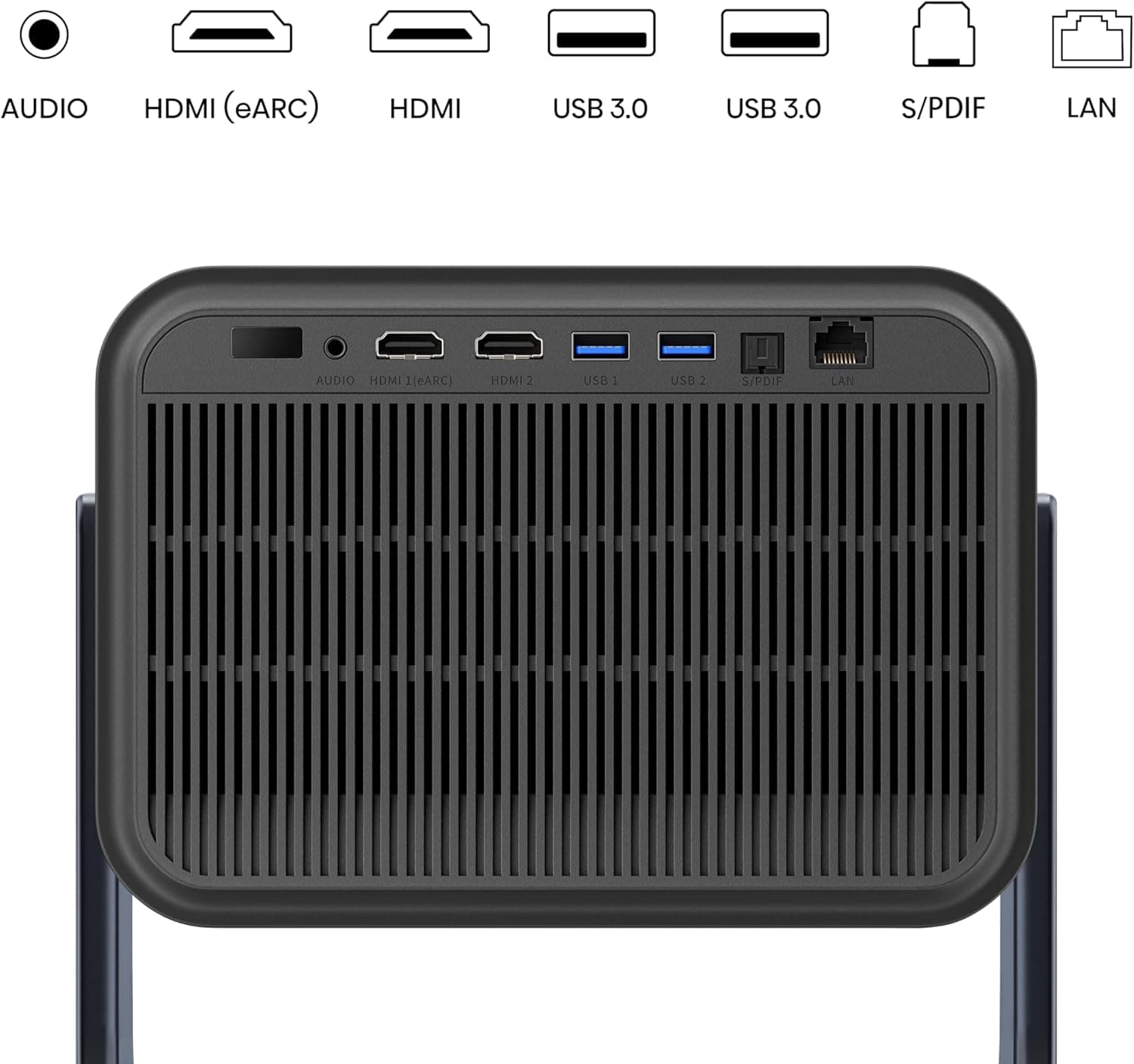 ویدئو پروژکتور قابل حمل مینی Hisense C2 Ultra Real Madrid Edition 4K UHD Triple Color RGB Laser، از 65 تا 300 اینچ، روشنایی 3000 ANSI Lumens، گستره رنگی وسیع 110% BT.2020 Wide Color Gamut، پشتیبانی از Dolby Vision، صدای Sound by JBL، دارای Netflix، مجهز به WIFI 6E، مدل C2 Ultra Madrid Portable 2850