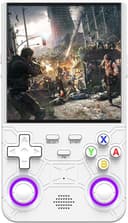 کنسول بازی دستی R36 Ultra، صفحه‌نمایش 4 اینچ IPS با لمینیشن کامل OCA، کارت 64GB با بیش از 20000 بازی، سیستم Linux، پردازنده RK3326، WiFi و Bluetooth، باتری 3000mAh (سفید) 2872