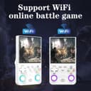 کنسول بازی دستی R36 Ultra، صفحه‌نمایش 4 اینچ IPS با لمینیشن کامل OCA، کارت 64GB با بیش از 20000 بازی، سیستم Linux، پردازنده RK3326، WiFi و Bluetooth، باتری 3000mAh (سفید) 2878