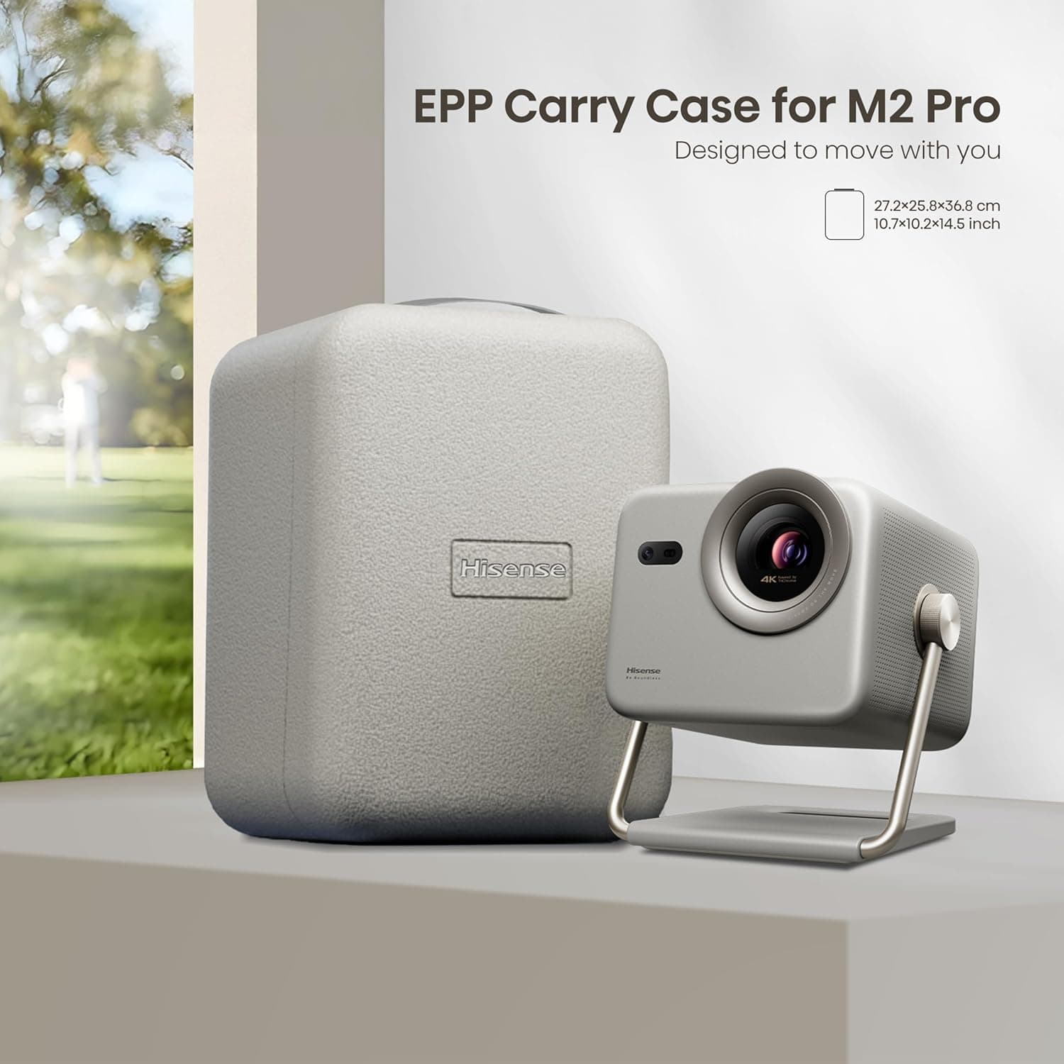 ویدئو پروژکتور لیزری هوشمند DLP هایسنس Hisense M2 PRO سایز 65"-200" (اینچ) 4K TriChroma، روشنایی 1300 Lumens با HDR، نرخ HSR 240Hz، پشتیبانی از Dolby Vision و Alexa داخلی (مدل 2025) M2 PRO قابل حمل 2895