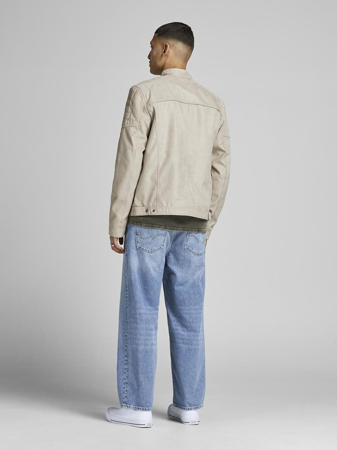 کاپشن کلاسیک مردانه Jack & Jones مدل Rocky Jjerocky Noos Blouson سایز L رنگ String 2921