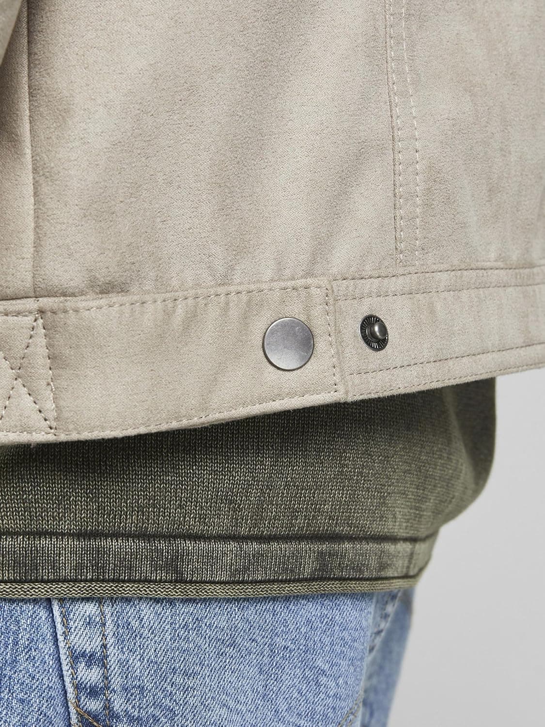 کاپشن کلاسیک مردانه Jack & Jones مدل Rocky Jjerocky Noos Blouson سایز L رنگ String 2924