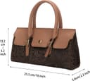 کیف زنانه دستی Tote از چرم طبیعی حکاکی‌شده، کیف دستی western، کیف پول، کیف دستی کوچک Mini Tote، کیف دوشی کوچک برای زنان (قهوه‌ای) 3011