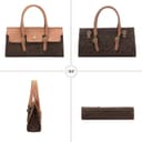 کیف زنانه دستی Tote از چرم طبیعی حکاکی‌شده، کیف دستی western، کیف پول، کیف دستی کوچک Mini Tote، کیف دوشی کوچک برای زنان (قهوه‌ای) 3012