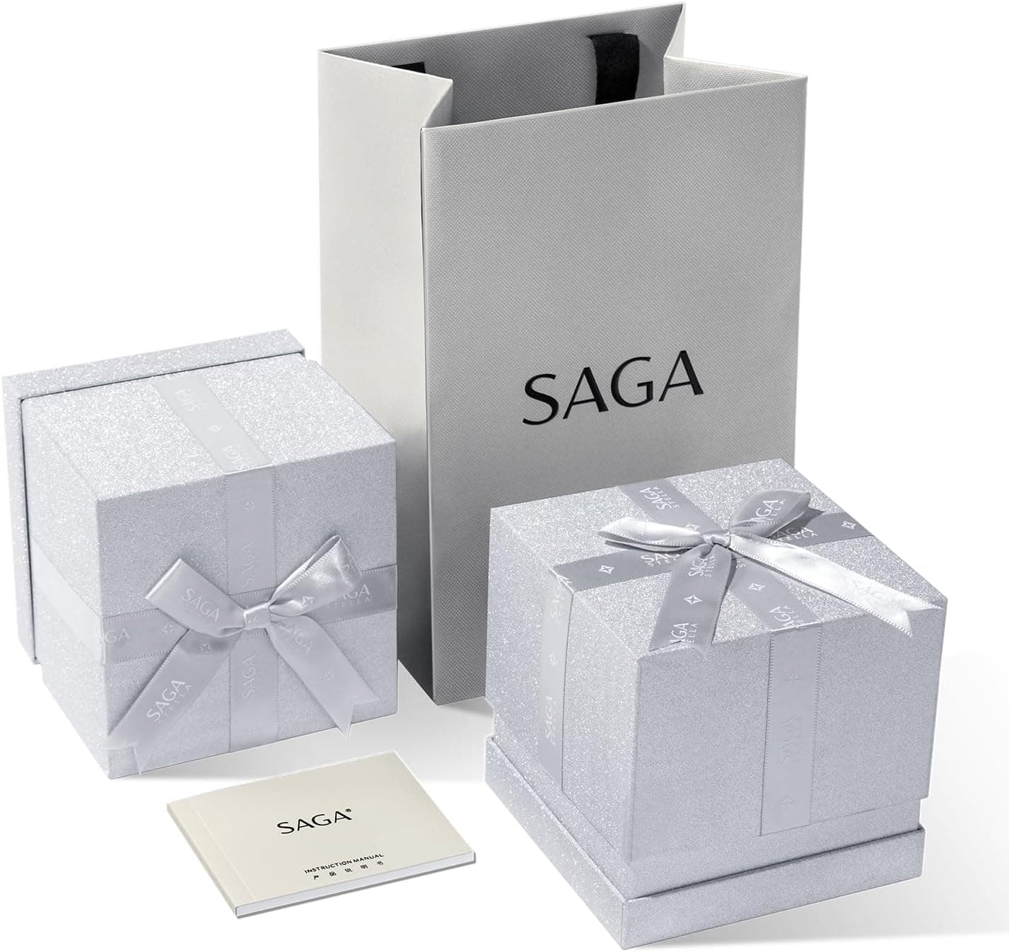 ساعت کوارتز لوکس زنانه SAGA Phantom مدل Cuff Bangle، با قاب مثلثی، موتور ژاپنی، مقاوم در برابر آب تا 30M، دستبند استیل ضدزنگ 316L با کریستال‌های Danube، سایز بزرگ، رنگ Gold/Illusory Crystal 3060