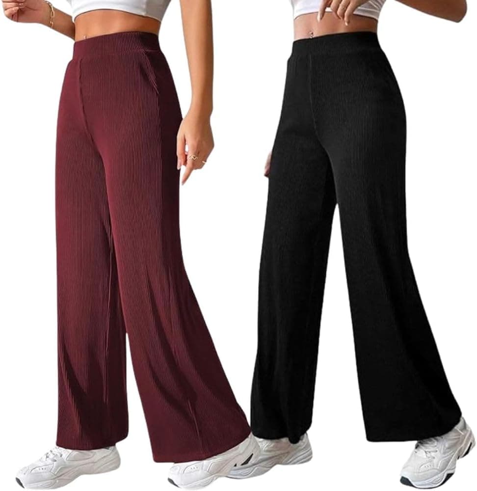 شلوار پاراشوت کارگو زنانه GRECIILOOKS – شلوار کره‌ای دم‌پا گشاد با کمر بلند | پوشاک کژوال ترندی برای استفاده روزانه و سفر (موجود در سایز بزرگ و پک ترکیبی ۲ عددی) ۳۴ زرشکی و مشکی 3064