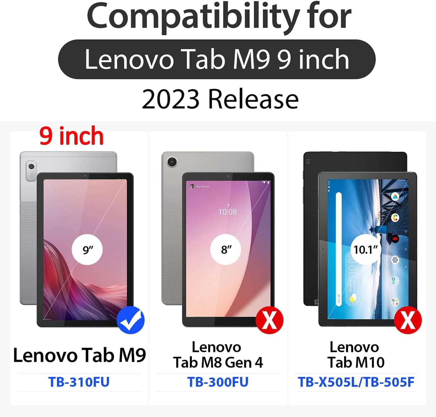 کاور کودکانه برای Lenovo Tab M9 9 اینچ، کاور ضد ضربه کودک با دسته، بند شانه‌ای برای مردان، مناسب برای Lenovo Tab M9 2023 9 اینچ، آبی Lenovo Tab M9 9 Pulgadas 2023 آبی 3112