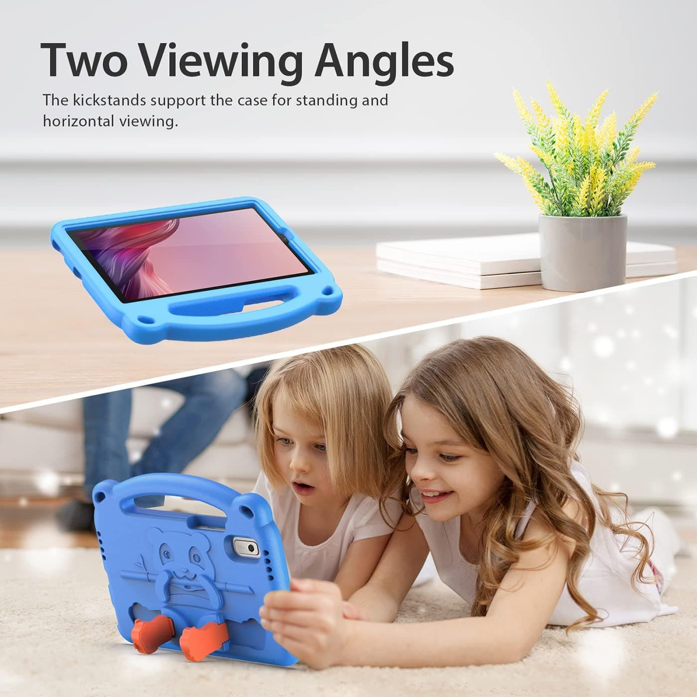 کاور کودکانه برای Lenovo Tab M9 9 اینچ، کاور ضد ضربه کودک با دسته، بند شانه‌ای برای مردان، مناسب برای Lenovo Tab M9 2023 9 اینچ، آبی Lenovo Tab M9 9 Pulgadas 2023 آبی 3116