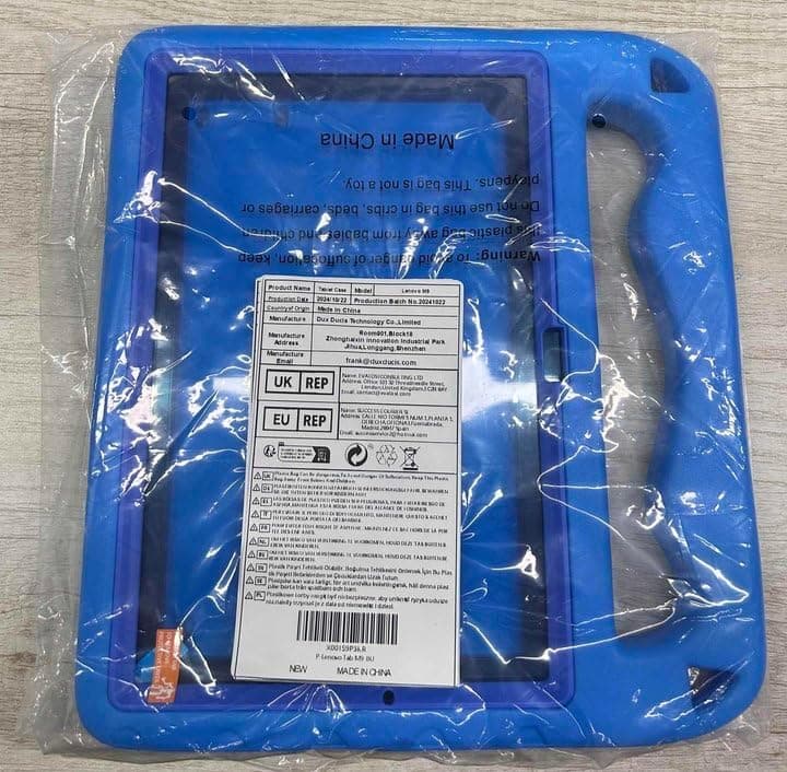 کاور کودکانه برای Lenovo Tab M9 9 اینچ، کاور ضد ضربه کودک با دسته، بند شانه‌ای برای مردان، مناسب برای Lenovo Tab M9 2023 9 اینچ، آبی Lenovo Tab M9 9 Pulgadas 2023 آبی 3120