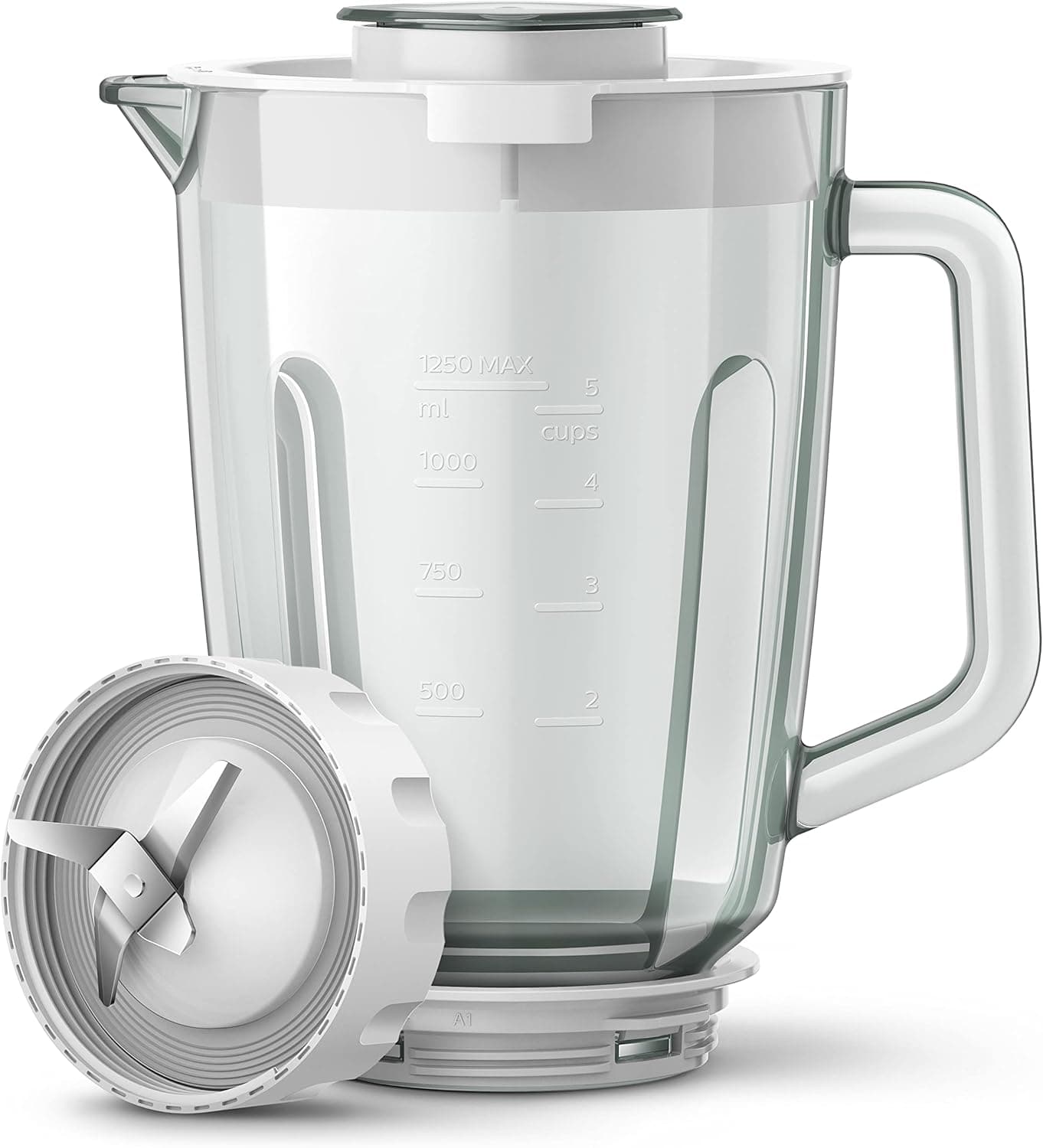 مخلوط‌کن Philips سری 3000 - توان 600 وات، ظرفیت 2 لیتر، پارچ شیشه‌ای، سیستم ProBlend، 2 سرعت تنظیم + پالس - مدل HR2291/20 سفید 3128