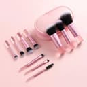 ست ۱۰ عددی براش مینی آرایشی با موهای مصنوعی نرم برای Foundation، Blush، Blending Eyeshadow، ضد حساسیت برای انواع پوست، صورتی 3159