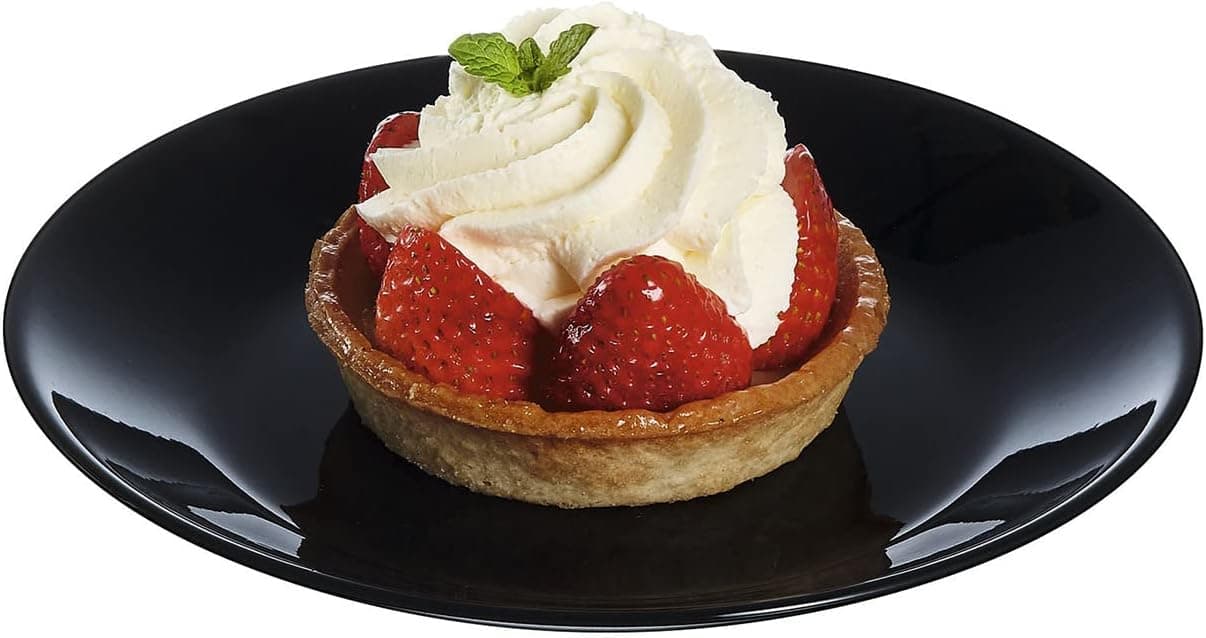 سرویس غذاخوری Luminarc ARC مدل Zelie، ۱۸ عدد بشقاب، شیشه اوپال، مشکی، قابل شستشو در ماشین ظرفشویی، شیک و ظریف 3198