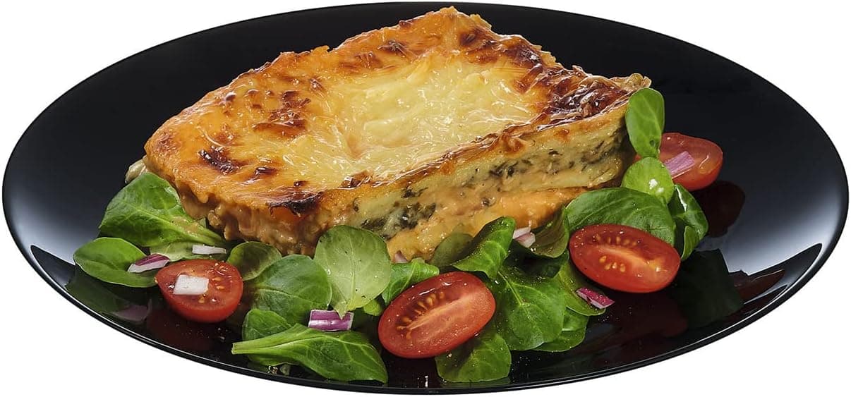 سرویس غذاخوری Luminarc ARC مدل Zelie، ۱۸ عدد بشقاب، شیشه اوپال، مشکی، قابل شستشو در ماشین ظرفشویی، شیک و ظریف 3202