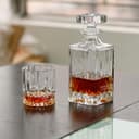 ست دکانتر 5 تکه JT GLASS ست نوشیدنی شامل 4 عدد Tumbler و 1 عدد Bottle با Lid طرح شمشیر 311 میلی‌لیتر و 700 میلی‌لیتر شیشه شفاف 5 تکه دکوراسیون منزل Barware 3211