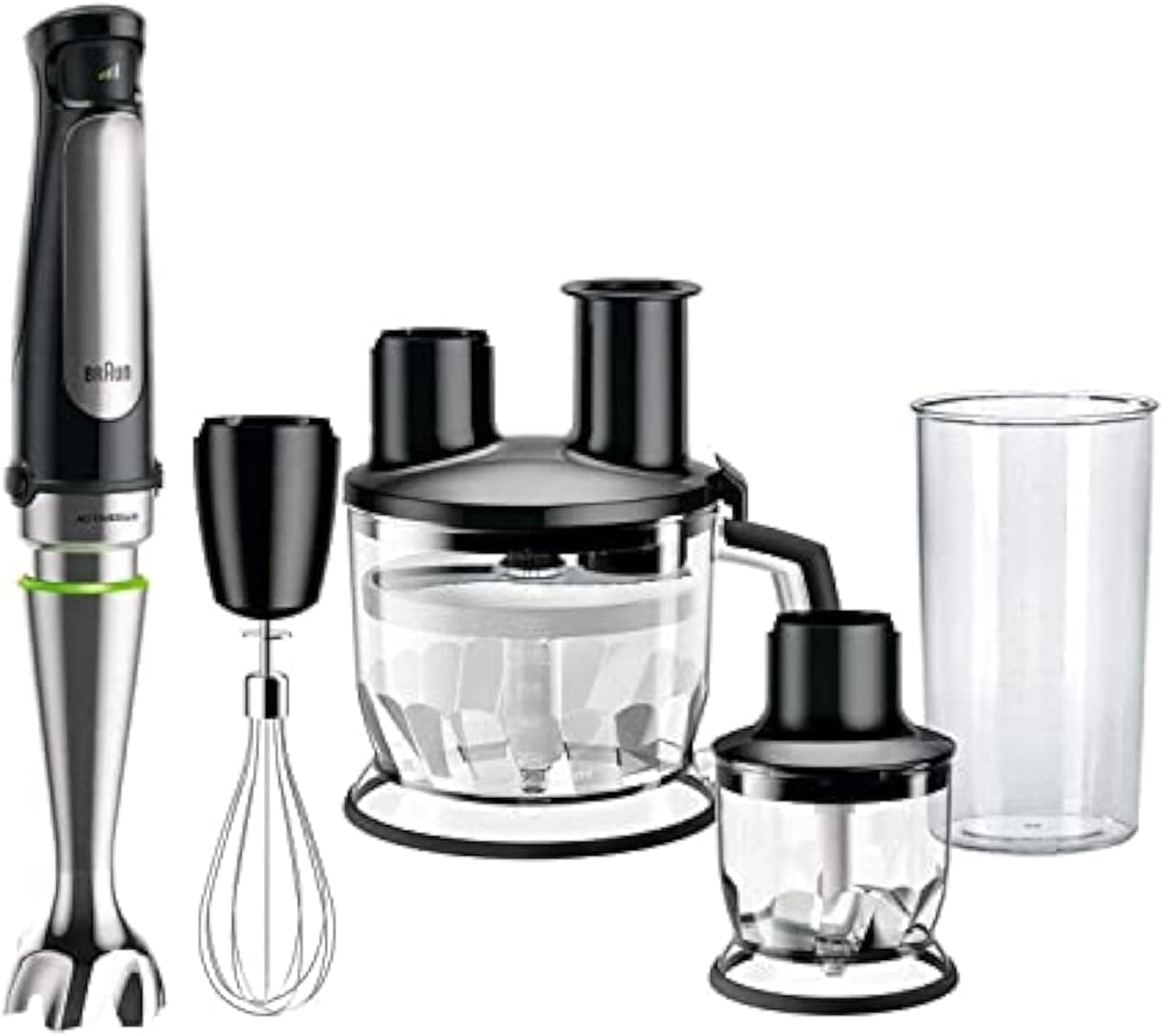 گوشت‌کوب برقی Braun MultiQuick 7 مدل MQ 7085x با فناوری ActiveBlade، توان 1000 وات، مجهز به Food Processor، Chopper، Whisk، لیوان مدرج BPA-FREE - مشکی 11 کاره 3236