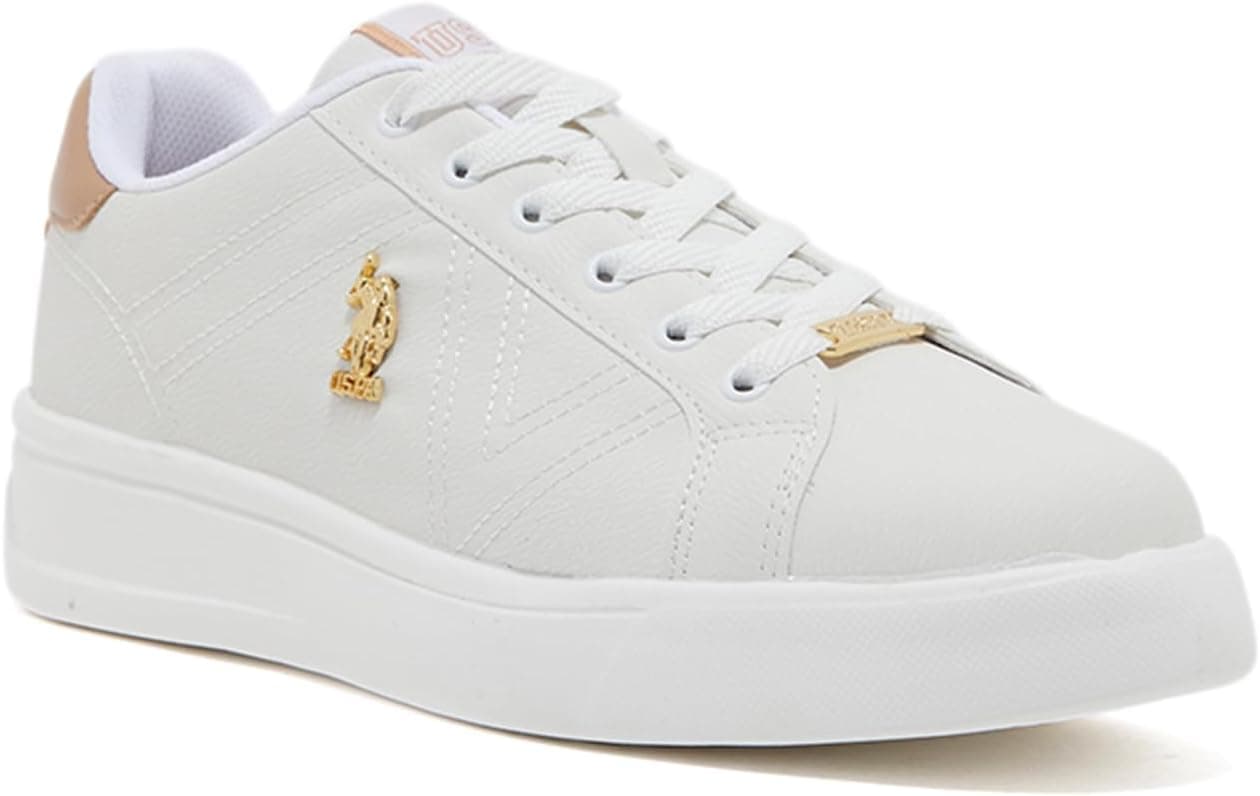 کفش کتانی زنانه U.S. POLO ASSN. 3I EXXY 3FX سایز 38 EU باریک سفید 3297