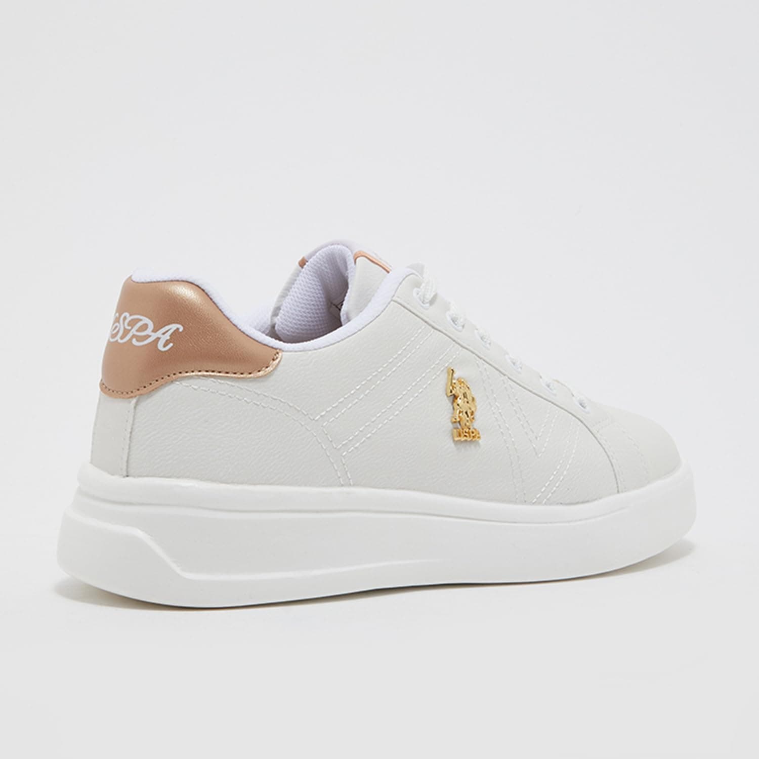 کفش کتانی زنانه U.S. POLO ASSN. 3I EXXY 3FX سایز 38 EU باریک سفید 3299