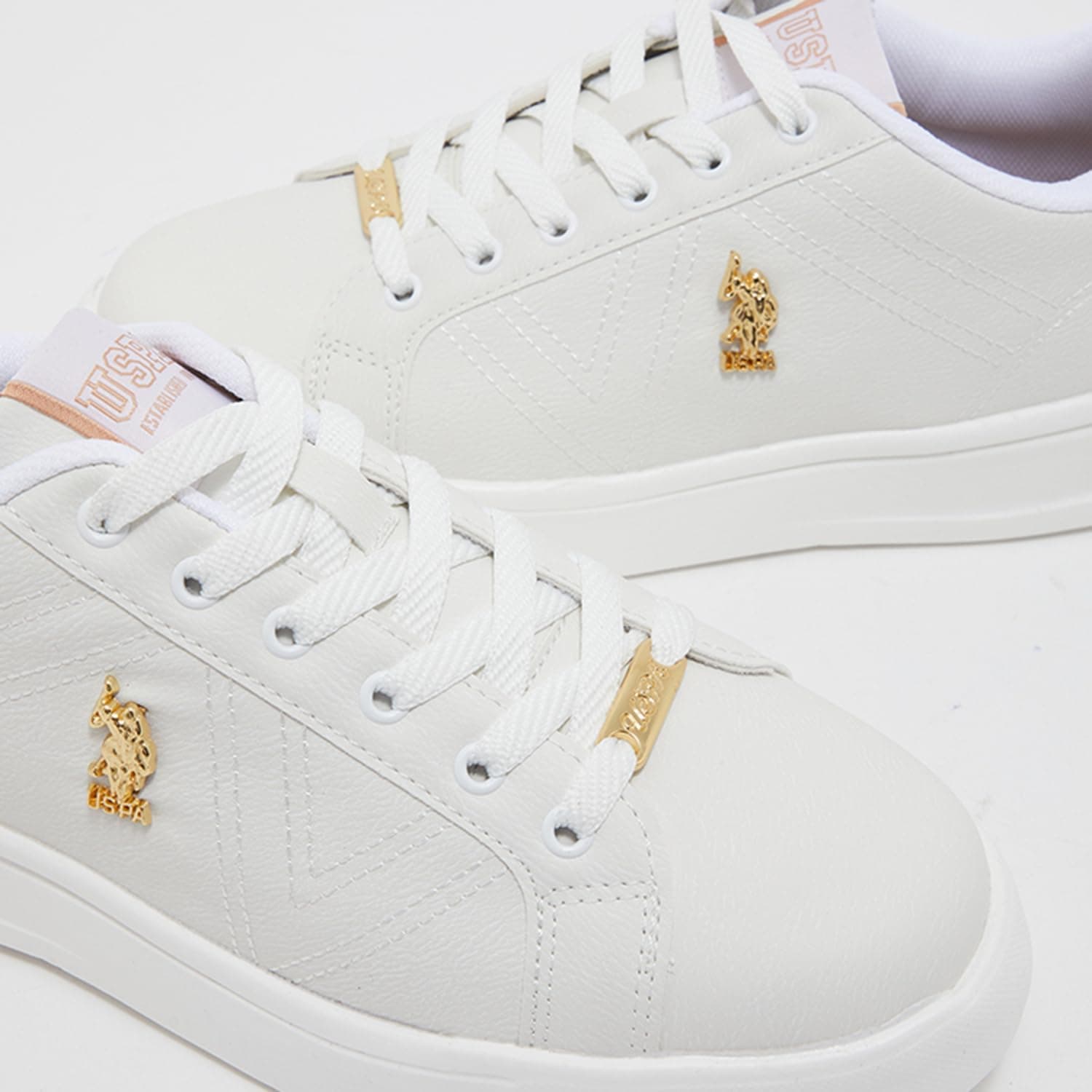 کفش کتانی زنانه U.S. POLO ASSN. 3I EXXY 3FX سایز 38 EU باریک سفید 3300