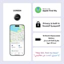 ردیاب هوشمند UGREEN 2PCS FineTrack، سازگار با Apple Find My (فقط iOS)، تگ هوشمند با باتری قابل تعویض، ردیاب و locator تگ چمدان بلوتوث برای یافتن اشیاء مانند کیف پول، چمدان، خودرو، کلیدها و گذرنامه‌ها 3333
