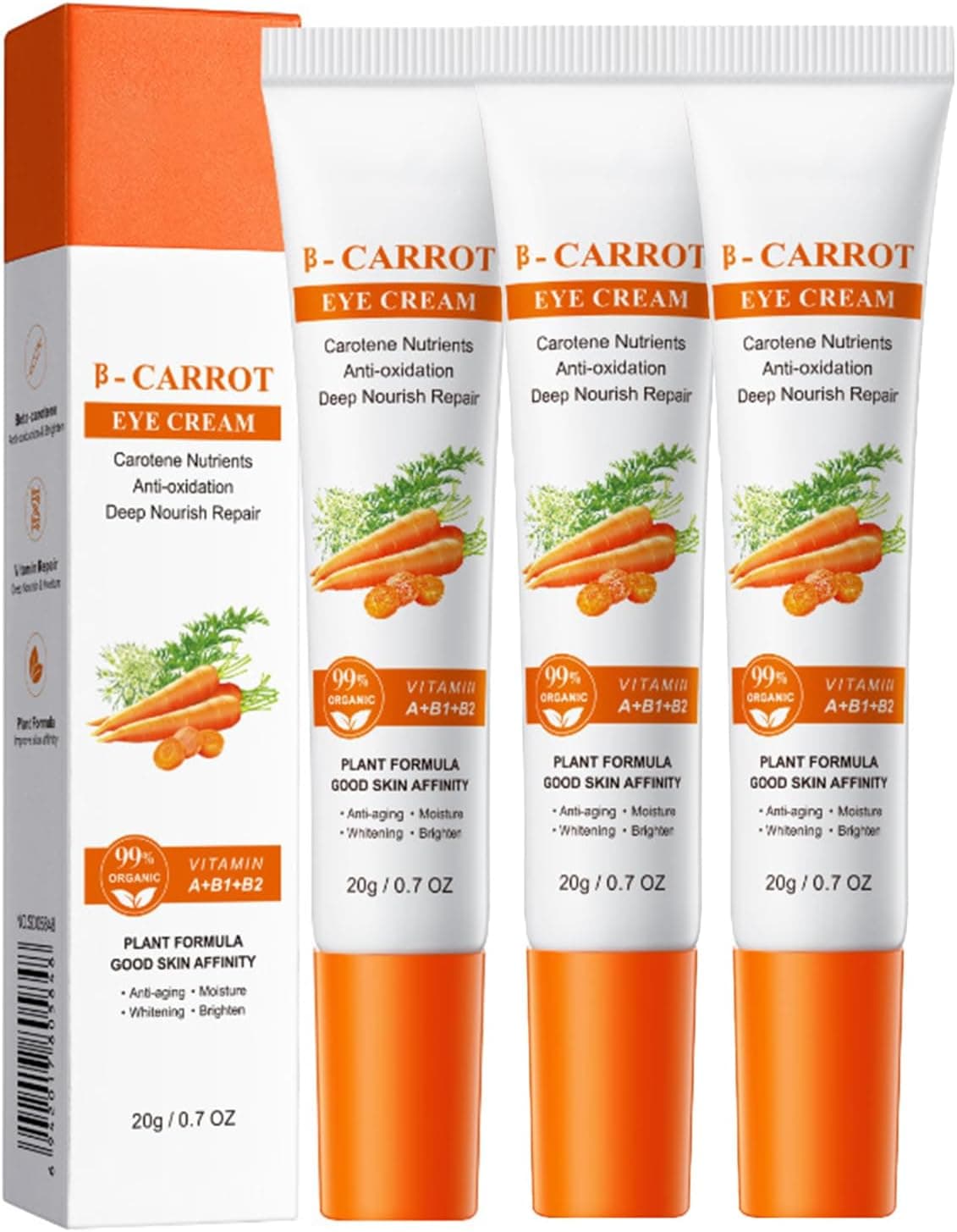 استیک دور چشم eyecream2، کرم دور چشم ضد پیری، کرم دور چشم هویج، استیک روشن‌کننده دور چشم برای بالم خنک‌کننده دور چشم علیه تیرگی و پف، صاف‌کننده چین‌وچروک (5) 3362