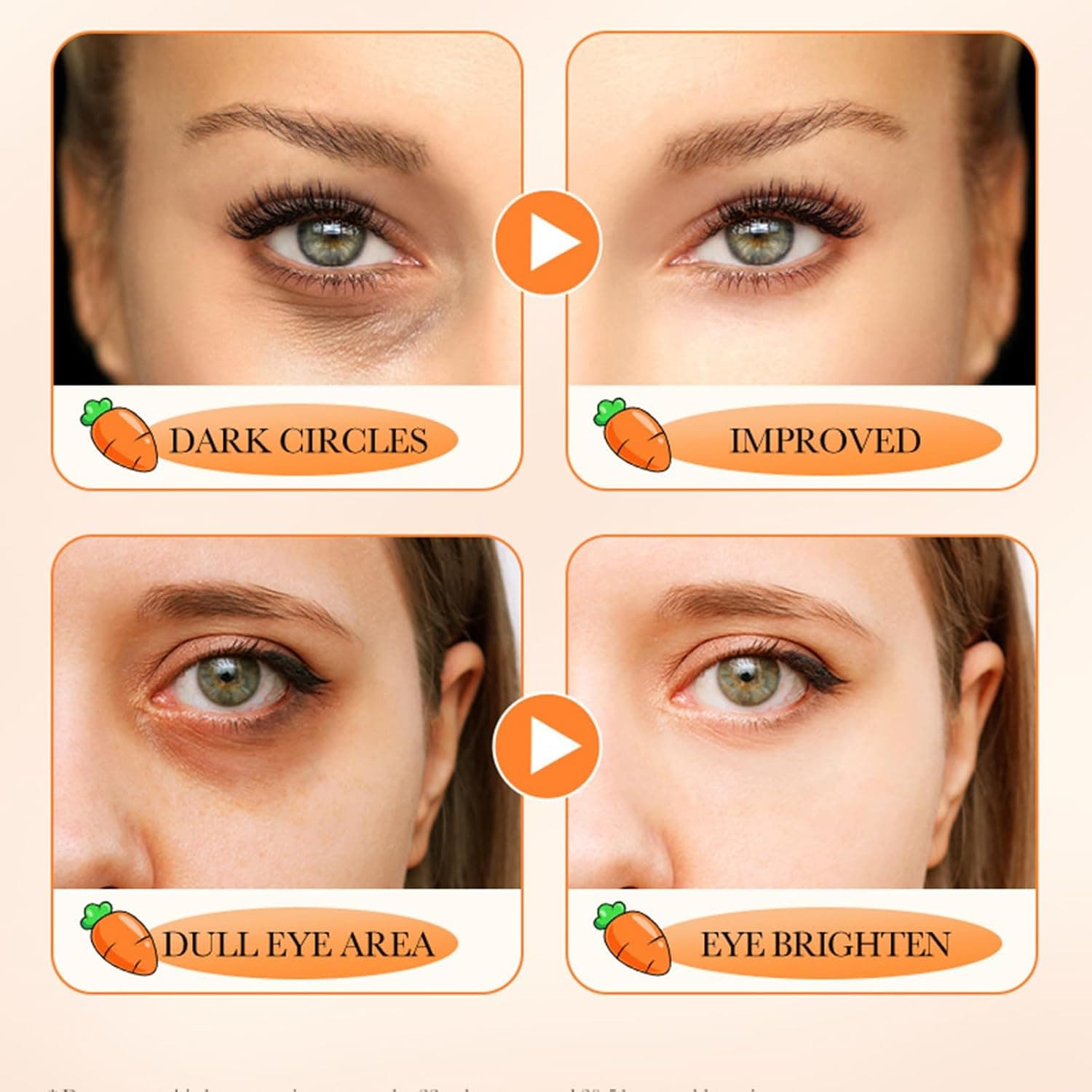 استیک دور چشم eyecream2، کرم دور چشم ضد پیری، کرم دور چشم هویج، استیک روشن‌کننده دور چشم برای بالم خنک‌کننده دور چشم علیه تیرگی و پف، صاف‌کننده چین‌وچروک (5) 3363