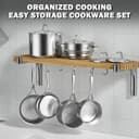 ست ۱۰ تکه قابلمه استیل چندلایه Cooks Standard مدل Multi-Ply Clad، سرویس ۱۰ تکه ظروف پخت‌وپز، رنگ نقره‌ای 3387
