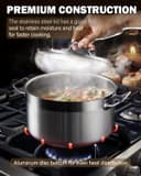 ست قابلمه و تابه آشپزخانه Cooks Standard از استیل ضدزنگ، قابلمه‌ها و تابه‌های حرفه‌ای شامل ساس‌پَن، تابه Sauté، قابلمه Stockpot با درب، ۸ تکه، نقره‌ای، ست ۸ تکه 3392