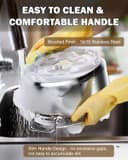 ست قابلمه و تابه آشپزخانه Cooks Standard از استیل ضدزنگ، قابلمه‌ها و تابه‌های حرفه‌ای شامل ساس‌پَن، تابه Sauté، قابلمه Stockpot با درب، ۸ تکه، نقره‌ای، ست ۸ تکه 3394