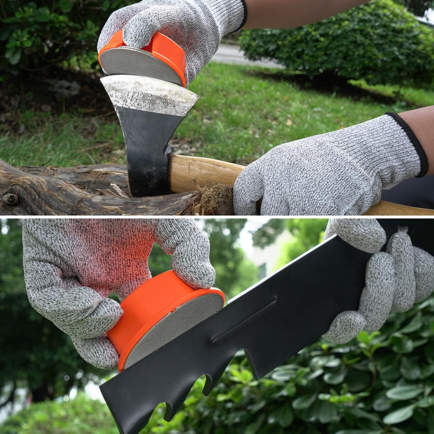 سوهان تیزکننده ابزار الماسی دو دانه‌بندی SHARPAL 216N FACEOFF، بسیار زبر/ریز | سنگ تیزکننده الماسی چندمنظوره برای چاقو | تیزکننده تیغه Mower | تیزکننده Axe و Machete 3422