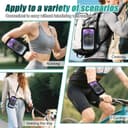 بند مچی نگهدارنده Phone برای Running، کیف Phone کراس‌بادی با محفظه شفاف Touchscreen برای Sport به همراه Carabiner Clip، بازوبند Cell Phone مناسب برای Fitness، Cycling و Hiking (مشکی) 3438