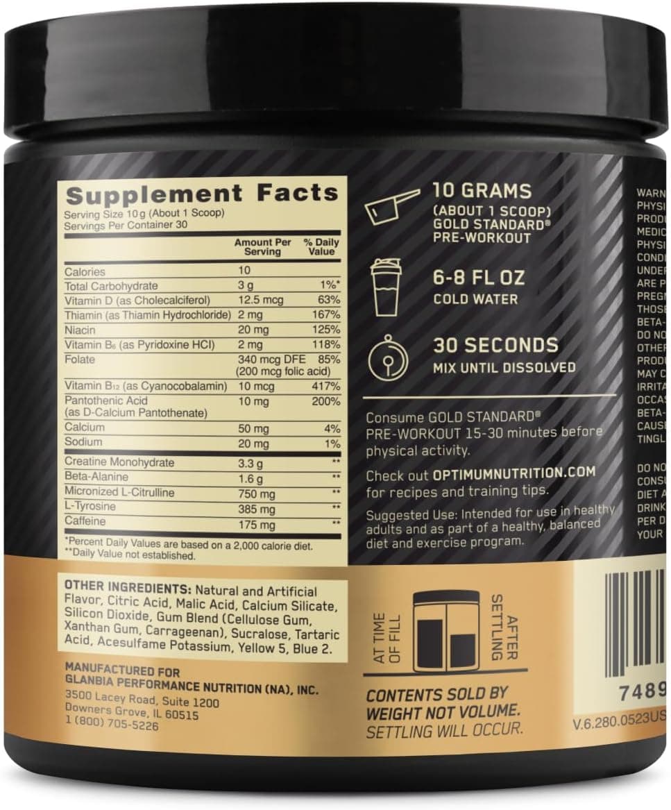 پیش‌تمرین Optimum Nutrition Gs طعم سیب سبز 300 گرم 6/کارتن 3549