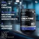 پودر Micronized Creatine Monohydrate کربامید فورت - ۸۳ سروینگ، ۲۵۰ گرم | پودر مکمل Creatine برای افزایش حجم عضلات خشک، قدرت و انرژی، پودر Creatine آبی 3554