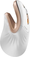 ماوس ارگونومیک ProtoArc، مدل EM11 NL، ماوس عمودی بی‌سیم بلوتوثی قابل شارژ، با قابلیت اتصال به 3 دستگاه مختلف برای Computer/PC/Laptop، ماوس اپتیکال 2.4GHz برای Windows و Mac OS، رنگ سفید طلایی 3559