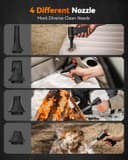 دستگاه دمنده هوای برقی WOLFBOX MF50 - دمنده هوای بی‌سیم فوق‌العاده قدرتمند با سرعت 110000RPM، مینی Blower سه‌سرعته قابل تنظیم با شارژ سریع، دمنده گرد و غبار برای کامپیوتر، کیبورد، خانه، فضای باز و خودرو MF 50 3587