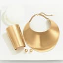 TERRIFI ست گردنبند و گوشواره به سبک آفریقایی برای زنان – شامل گوشواره حلقه‌ای طلایی، گردنبند چوکر پهن طلایی و نقره‌ای، جواهرات استیتمنت به سبک Egyptian برای زنان و مردان، ست جواهرات فانتزی طلایی، مناسب برای هدیه دادن به دختران. 411