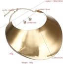 TERRIFI ست گردنبند و گوشواره به سبک آفریقایی برای زنان – شامل گوشواره حلقه‌ای طلایی، گردنبند چوکر پهن طلایی و نقره‌ای، جواهرات استیتمنت به سبک Egyptian برای زنان و مردان، ست جواهرات فانتزی طلایی، مناسب برای هدیه دادن به دختران. 417