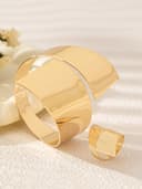 ست یک‌تکه دستبند و انگشتر هندسی طلایی – دستبند مد روز و لوکس، جواهرات رمانتیک برای مناسبت‌های خاص و اکسسوری‌های ترندی برای استفاده روزمره. 468