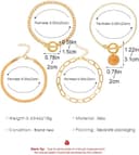 ست ۴ عددی دستبند زنجیری مارپیچی – جواهرات مد روز با رنگ طلایی برای زنان، مناسب برای ایجاد ظاهر چندلایه در استفاده روزمره و مناسبت‌های خاص، دستبندهای زنجیری شیک (طلایی). 470