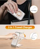 ایستگاه شارژ بی‌سیم ۳ در ۱ KASTWAVE – پایه شارژ برای iPhone 12/13/14/15 Pro Max/Mini، Apple Watch و AirPods، پایه شارژ تاشو و قابل حمل. 483