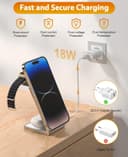 ایستگاه شارژ بی‌سیم ۳ در ۱ KASTWAVE – پایه شارژ برای iPhone 12/13/14/15 Pro Max/Mini، Apple Watch و AirPods، پایه شارژ تاشو و قابل حمل. 484