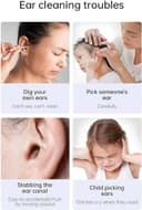 ابزار پاک‌کننده جرم گوش با دوربین HD – شامل دوربین، ۶ چراغ LED، و ابزار تمیزکننده گوش، کیف کامل پاک‌سازی جرم گوش، شارژ از طریق USB و سازگار با Android و iPhone – رنگ مشکی. 509