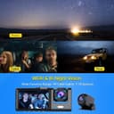 دوربین خودرو ۳ کاناله (جلو، عقب و داخل کابین) – کیفیت 1080P، با دید در شب IR، ضبط حلقه‌ای، سنسور G، مانیتور پارکینگ و ضبط ۲۴ ساعته، دوربین سه‌راهه برای خودرو. 525