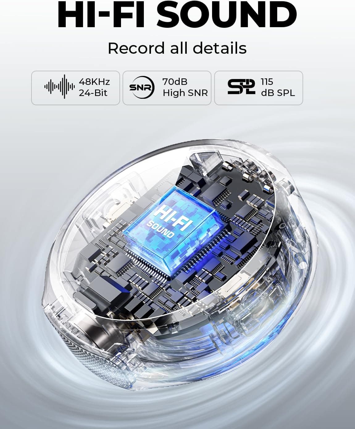 Hollyland LARK M2 میکروفون بی‌سیم – سازگار با iPhone، اندروید و دوربین، صدای Hi-Fi با کیفیت 48KHz/24Bit، برد ۱۰۰۰ فوت LOS، حذف نویز، ۴۰ ساعت عمر باتری، مناسب برای ویلاگینگ، YouTube و استریمینگ – نسخه Combo. 545