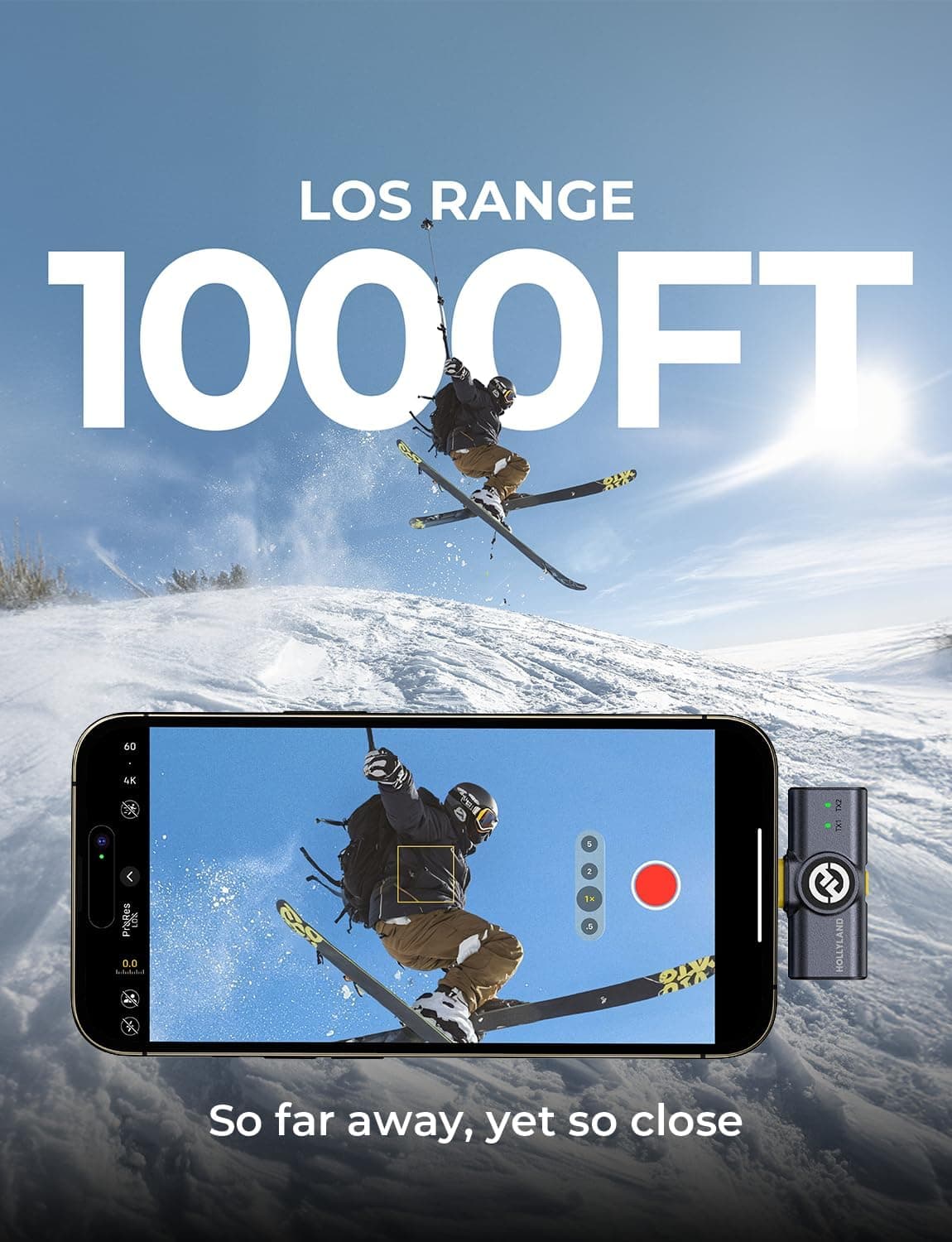 Hollyland LARK M2 میکروفون بی‌سیم – سازگار با iPhone، اندروید و دوربین، صدای Hi-Fi با کیفیت 48KHz/24Bit، برد ۱۰۰۰ فوت LOS، حذف نویز، ۴۰ ساعت عمر باتری، مناسب برای ویلاگینگ، YouTube و استریمینگ – نسخه Combo. 548