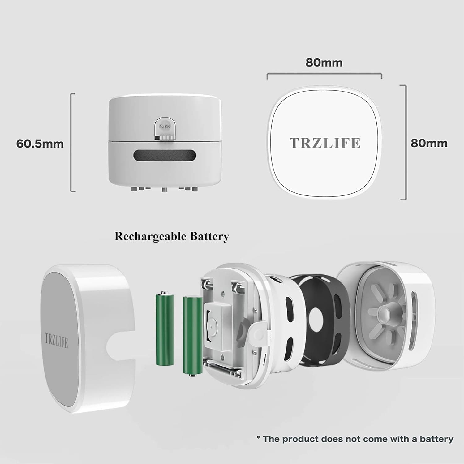 TRZLIFE جارو رومیزی – مینی و بی‌سیم، با باتری‌های AA، مناسب برای تمیز کردن ذرات ریز و خرده‌ها از میز، کشو و پیشخوان، با جزئیات بهبود‌یافته، رنگ سفید، همراه با دو باتری AA، هدیه‌ای ایده‌آل برای علاقه‌مندان به تکنولوژی و سرگرمی در عید پاک یا مهمانی White Elephant. 555
