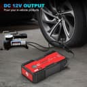 FOWAWU جامپ‌استارتر خودرو 18000mAh 1500A – ضدآب، مناسب برای موتورهای بنزینی 7.0 لیتری و دیزلی 5.5 لیتری، قابل‌حمل با پورت USB/DC 12V و چراغ LED، جریان 1500 آمپر – رنگ قرمز. 580