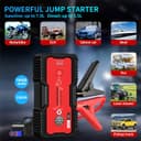 FOWAWU جامپ‌استارتر خودرو 18000mAh 1500A – ضدآب، مناسب برای موتورهای بنزینی 7.0 لیتری و دیزلی 5.5 لیتری، قابل‌حمل با پورت USB/DC 12V و چراغ LED، جریان 1500 آمپر – رنگ قرمز. 582