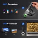 میکروسکوپ دیجیتال بی‌سیم Excefore – با بزرگ‌نمایی 50 تا 1000 برابر و وضوح 1080P HD، قابل حمل و دستی با اتصال WiFi و USB، مناسب برای بررسی تریکوم، سکه و اشیای ریز، همراه با پایه نگهدارنده، سازگار با iPhone، iPad، گوشی‌های Android و کامپیوتر. 606